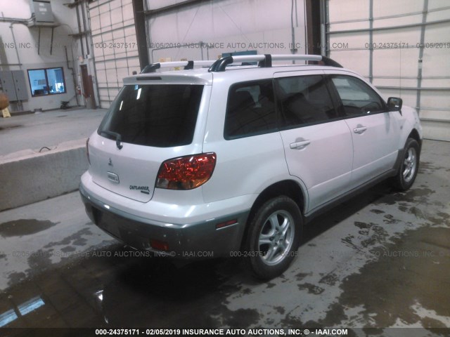 JA4LZ31G83U111130 - 2003 MITSUBISHI OUTLANDER LS WHITE photo 4