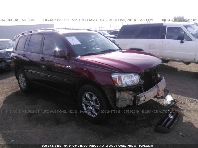 JTEEP21A670195175 - 2007 TOYOTA HIGHLANDER SPORT/LIMITED RED photo 1