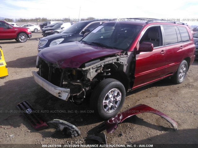 JTEEP21A670195175 - 2007 TOYOTA HIGHLANDER SPORT/LIMITED RED photo 2