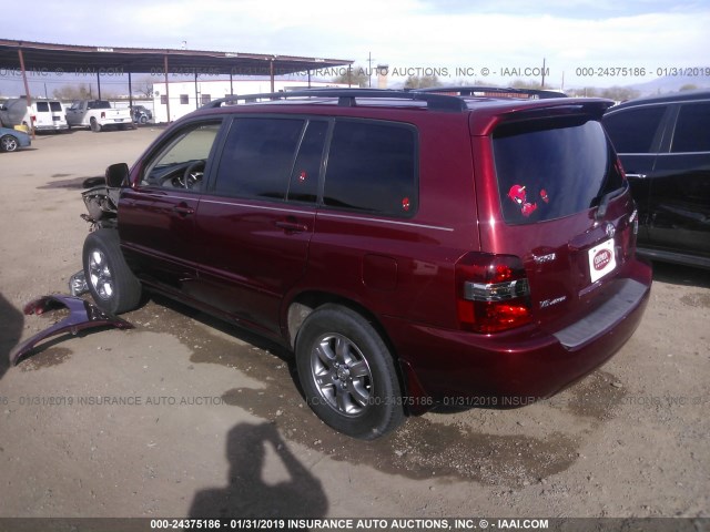 JTEEP21A670195175 - 2007 TOYOTA HIGHLANDER SPORT/LIMITED RED photo 3