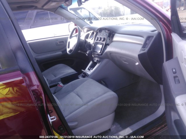 JTEEP21A670195175 - 2007 TOYOTA HIGHLANDER SPORT/LIMITED RED photo 5