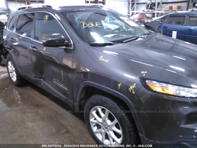 1C4PJMCB2FW595567 - 2015 JEEP CHEROKEE LATITUDE GRAY photo 1