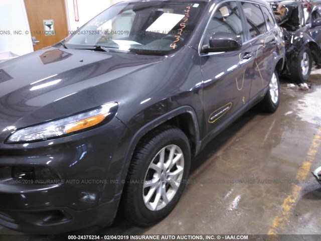 1C4PJMCB2FW595567 - 2015 JEEP CHEROKEE LATITUDE GRAY photo 2