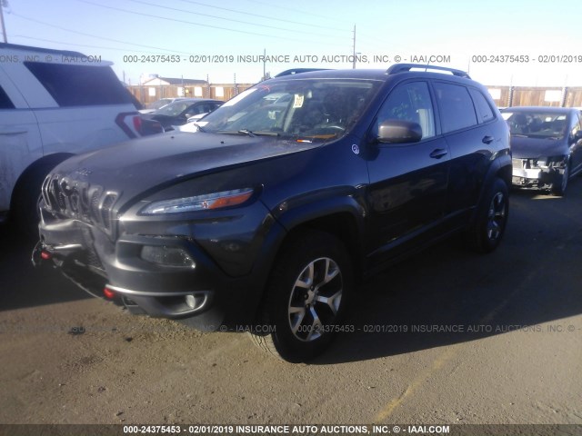 1C4PJMBS2FW594727 - 2015 JEEP CHEROKEE TRAILHAWK 灰色 照片 2