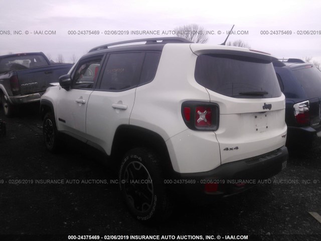 ZACCJBCT0FPB68795 - 2015 JEEP RENEGADE TRAILHAWK WHITE photo 3