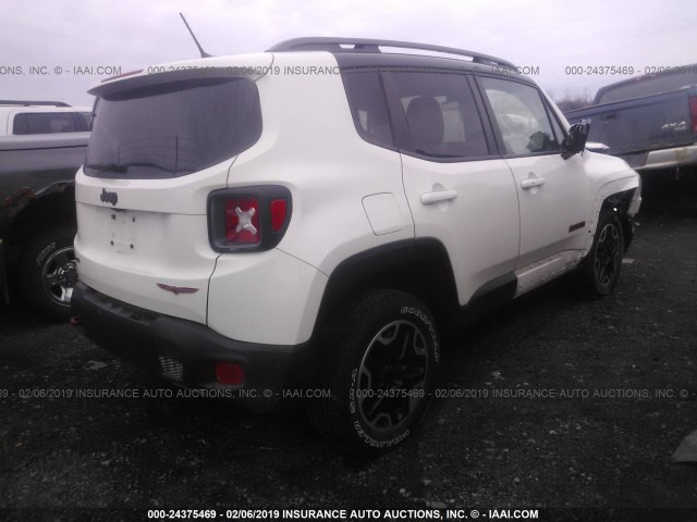 ZACCJBCT0FPB68795 - 2015 JEEP RENEGADE TRAILHAWK WHITE photo 4