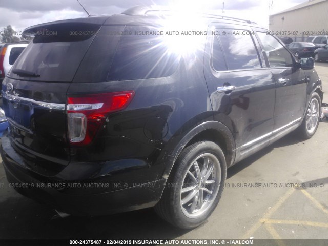 1FM5K7F83EGC58397 - 2014 FORD EXPLORER LIMITED BLACK photo 4