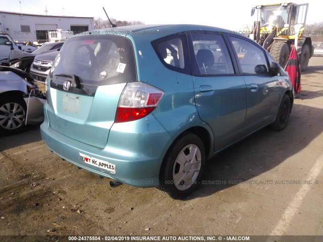 JHMGE8H31DC056013 - 2013 HONDA FIT TEAL photo 4