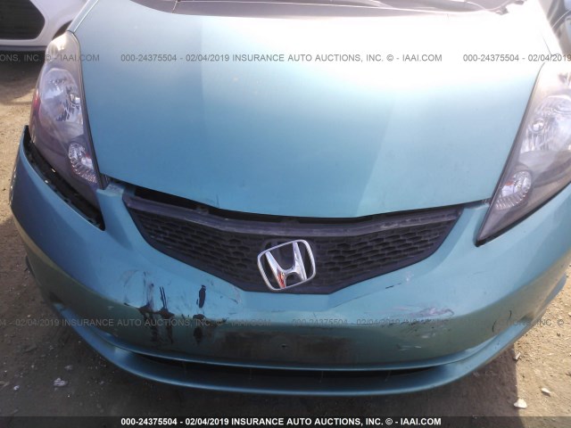 JHMGE8H31DC056013 - 2013 HONDA FIT TEAL photo 6