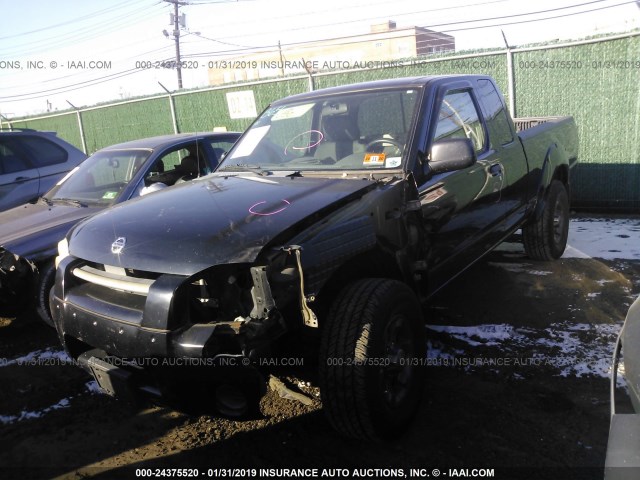 1N6ED26Y54C473784 - 2004 NISSAN FRONTIER KING CAB XE V6 BLACK photo 2