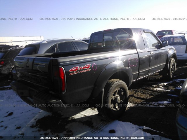 1N6ED26Y54C473784 - 2004 NISSAN FRONTIER KING CAB XE V6 BLACK photo 4