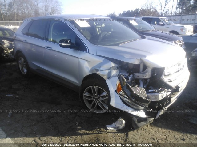 2FMPK3J94HBB40551 - 2017 FORD EDGE SEL SILVER photo 1