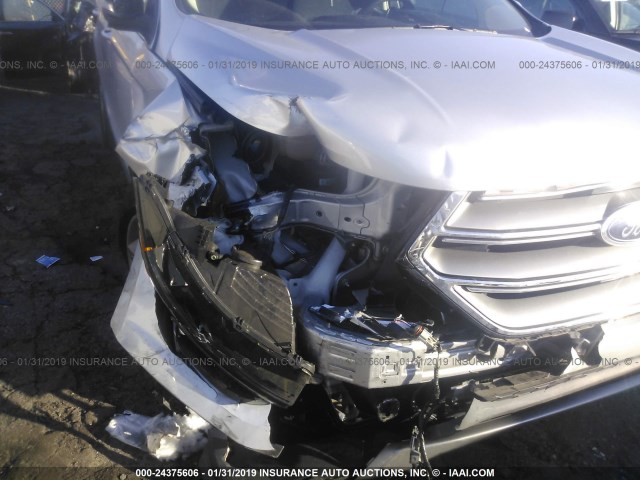 2FMPK3J94HBB40551 - 2017 FORD EDGE SEL SILVER photo 6