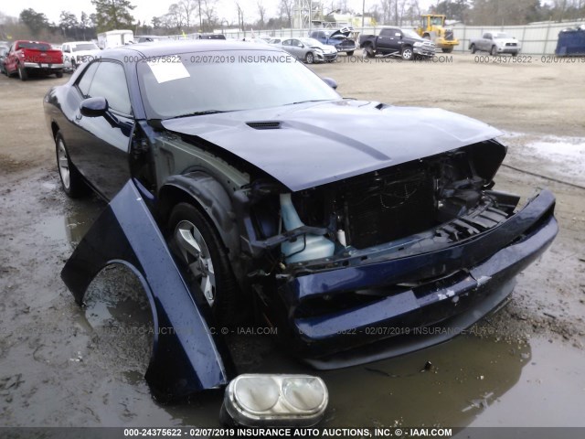 2C3CDYAG1DH695722 - 2013 DODGE CHALLENGER SXT BLUE photo 1