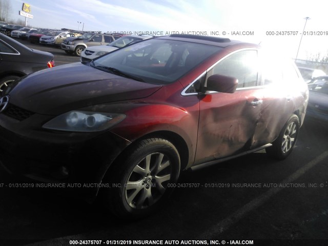 JM3ER293570141958 - 2007 MAZDA CX-7 RED photo 2