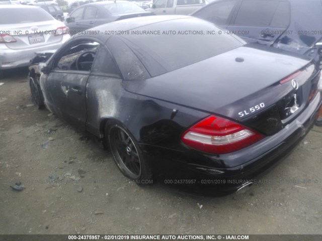 WDBSK71F07F127710 - 2007 MERCEDES-BENZ SL 550 BLACK photo 3