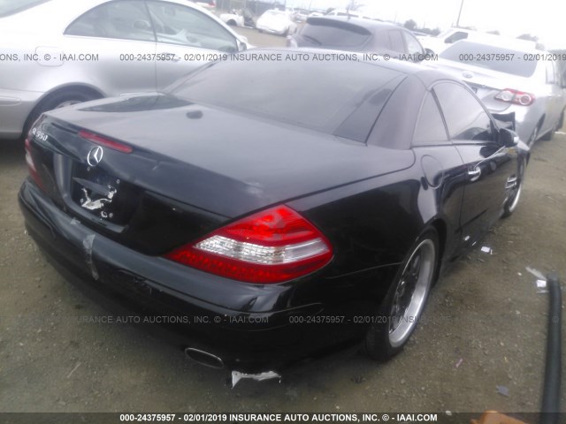 WDBSK71F07F127710 - 2007 MERCEDES-BENZ SL 550 BLACK photo 4