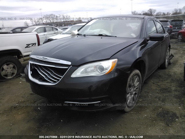 1C3CCBAB4CN172348 - 2012 CHRYSLER 200 LX BLACK photo 2