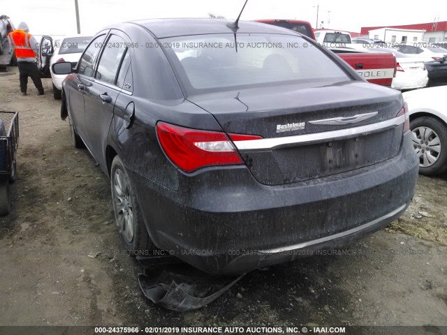 1C3CCBAB4CN172348 - 2012 CHRYSLER 200 LX BLACK photo 3