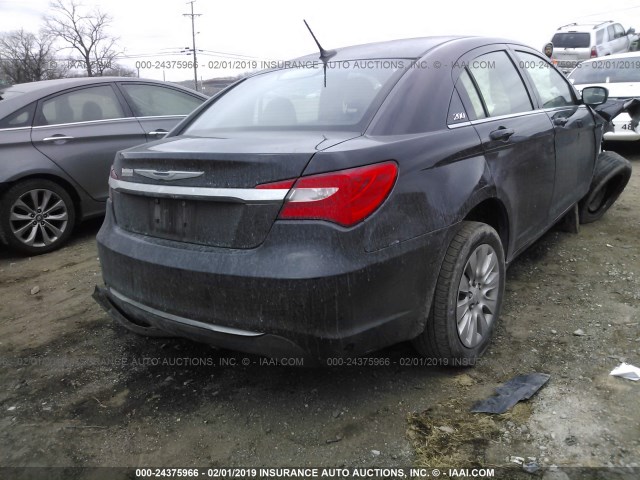 1C3CCBAB4CN172348 - 2012 CHRYSLER 200 LX BLACK photo 4