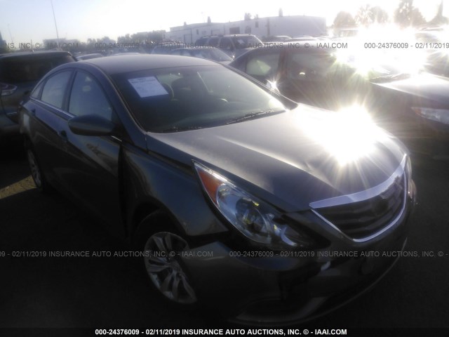 5NPEB4AC4DH661605 - 2013 HYUNDAI SONATA GLS GRAY photo 1