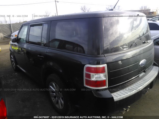 2FMDK51C49BA01094 - 2009 FORD FLEX SE BLACK photo 3