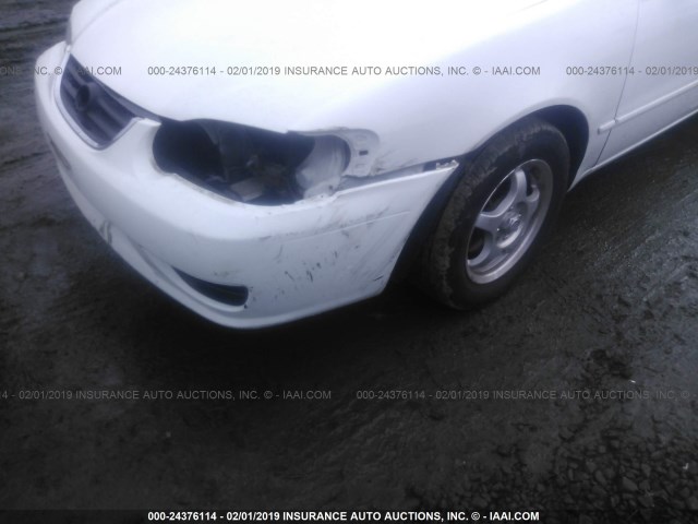 1NXBR12E71Z562707 - 2001 TOYOTA COROLLA CE/LE/S WHITE photo 6