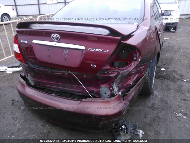 4T1BF32K92U020519 - 2002 TOYOTA CAMRY LE/XLE/SE MAROON photo 6