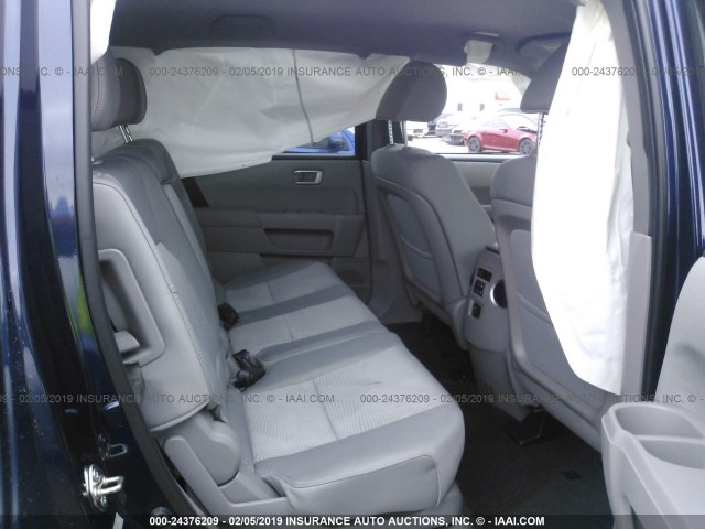 5FNYF3H22FB025162 - 2015 HONDA PILOT LX BLUE photo 8