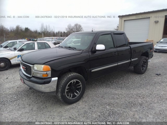 2GTEK19TX21246287 - 2002 GMC NEW SIERRA K1500 BLACK photo 2