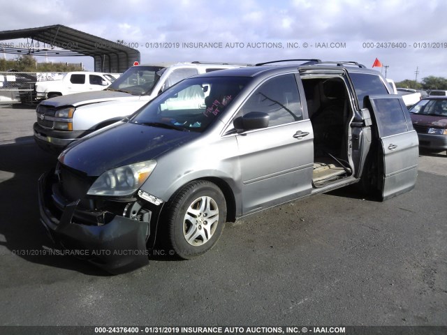 5FNRL38797B423219 - 2007 HONDA ODYSSEY EXL GRAY photo 2