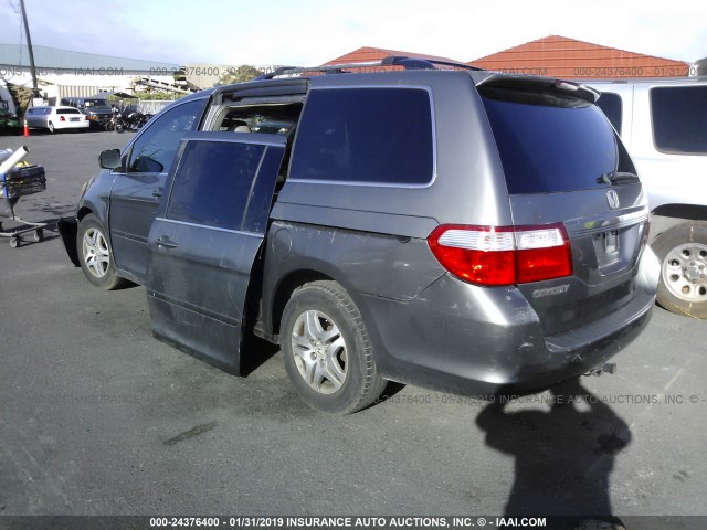 5FNRL38797B423219 - 2007 HONDA ODYSSEY EXL GRAY photo 3