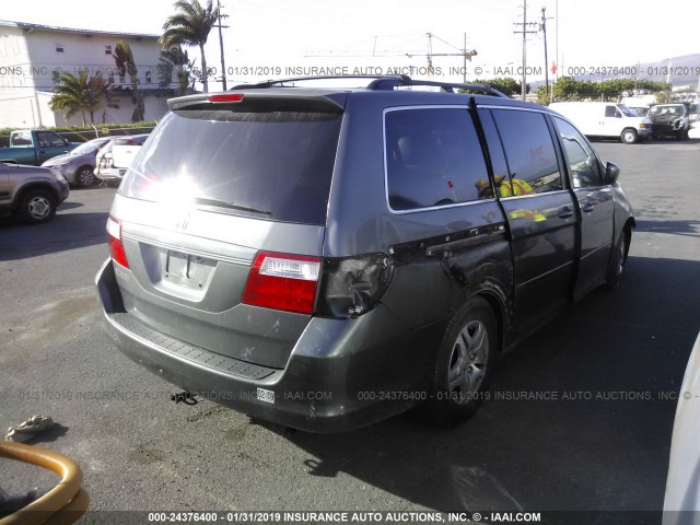 5FNRL38797B423219 - 2007 HONDA ODYSSEY EXL GRAY photo 4