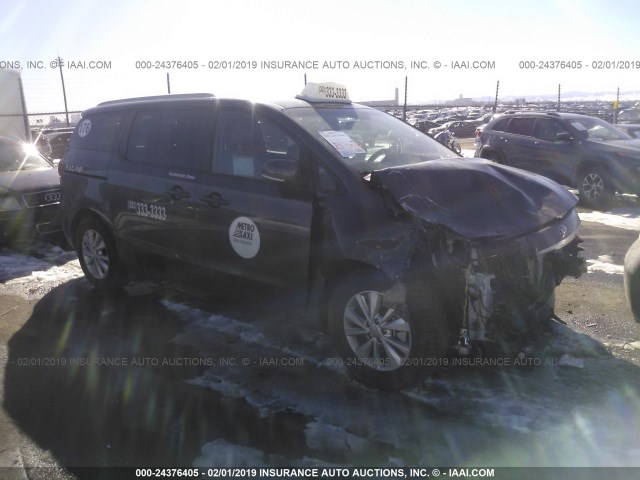 KNDMB5C19H6337112 - 2017 KIA SEDONA LX BLACK photo 1