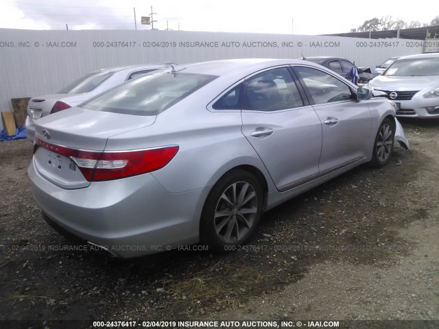 KMHFG4JG3FA442844 - 2015 HYUNDAI AZERA SILVER photo 4