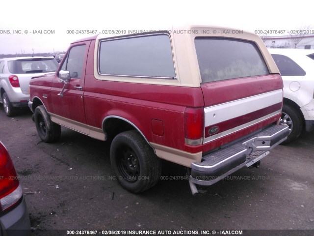 1FMEU15N4JLA93718 - 1988 FORD BRONCO U100 RED photo 3