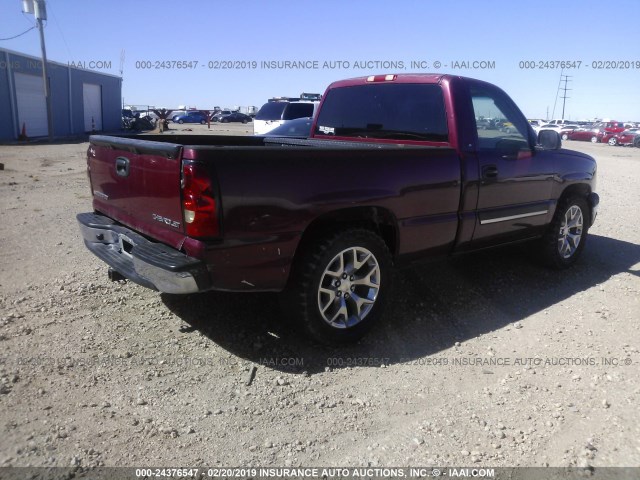 1GCEC14V75Z227410 - 2005 CHEVROLET SILVERADO C1500 RED photo 4