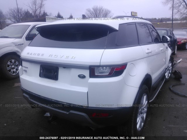 SALVP2BG1GH079660 - 2016 LAND ROVER RANGE ROVER EVOQU SE WHITE photo 4