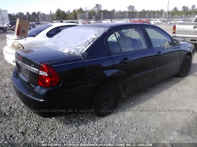 1G1ZS51F56F260331 - 2006 CHEVROLET MALIBU LS Mavi foto 4