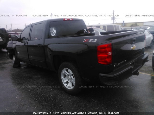 3GCUKREC9JG378219 - 2018 CHEVROLET SILVERADO K1500 LT BLACK photo 3