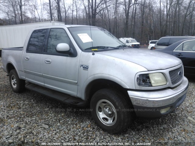 1FTRW08L01KE26989 - 2001 FORD F150 SUPERCREW SILVER photo 1