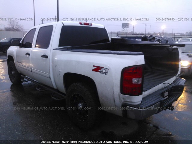 3GCPKSE74CG114013 - 2012 CHEVROLET SILVERADO K1500 LT WHITE photo 3