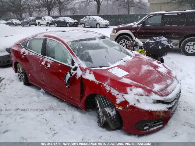 2HGFC1F71HH649391 - 2017 HONDA CIVIC EXL RED photo 1