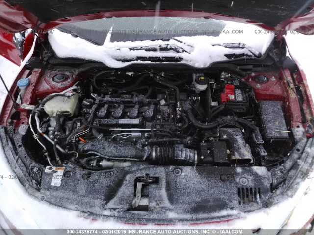 2HGFC1F71HH649391 - 2017 HONDA CIVIC EXL RED photo 10