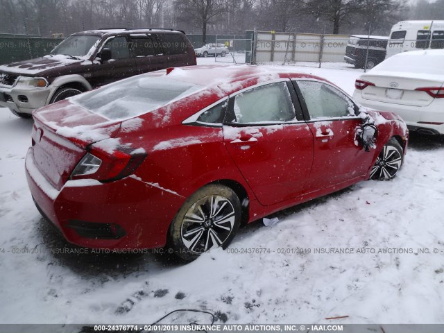 2HGFC1F71HH649391 - 2017 HONDA CIVIC EXL RED photo 4