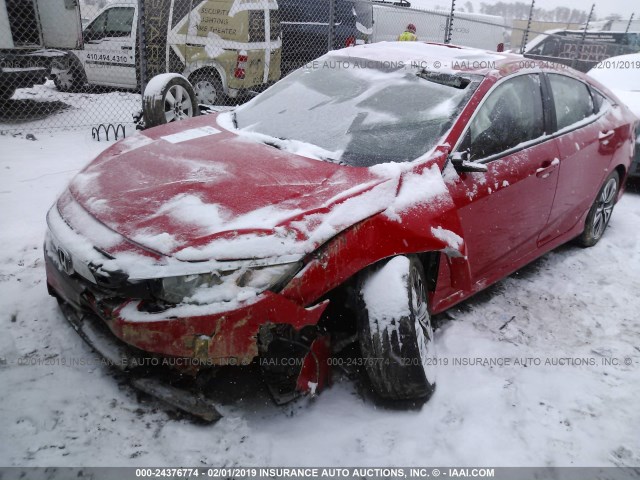 2HGFC1F71HH649391 - 2017 HONDA CIVIC EXL RED photo 6