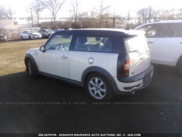 WMWMM335X9TP72917 - 2009 MINI COOPER S CLUBMAN CREAM photo 3