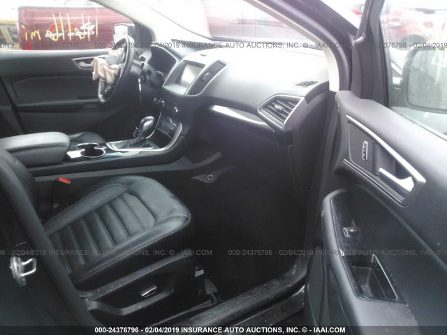 2FMTK4J88FBB09893 - 2015 FORD EDGE SEL BLACK photo 5