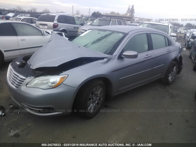 1C3CCBAB1EN237322 - 2014 CHRYSLER 200 LX GRAY photo 2