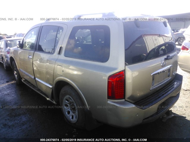 5N3AA08C34N808550 - 2004 INFINITI QX56 GOLD photo 3